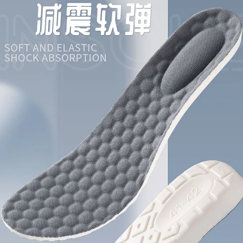 กีฬารองเท้า Insoles Super Soft Running Insole สําหรับฟุต Shock Absorption ตะกร้ารองเท้า Arch Support Orthopedic Inserts