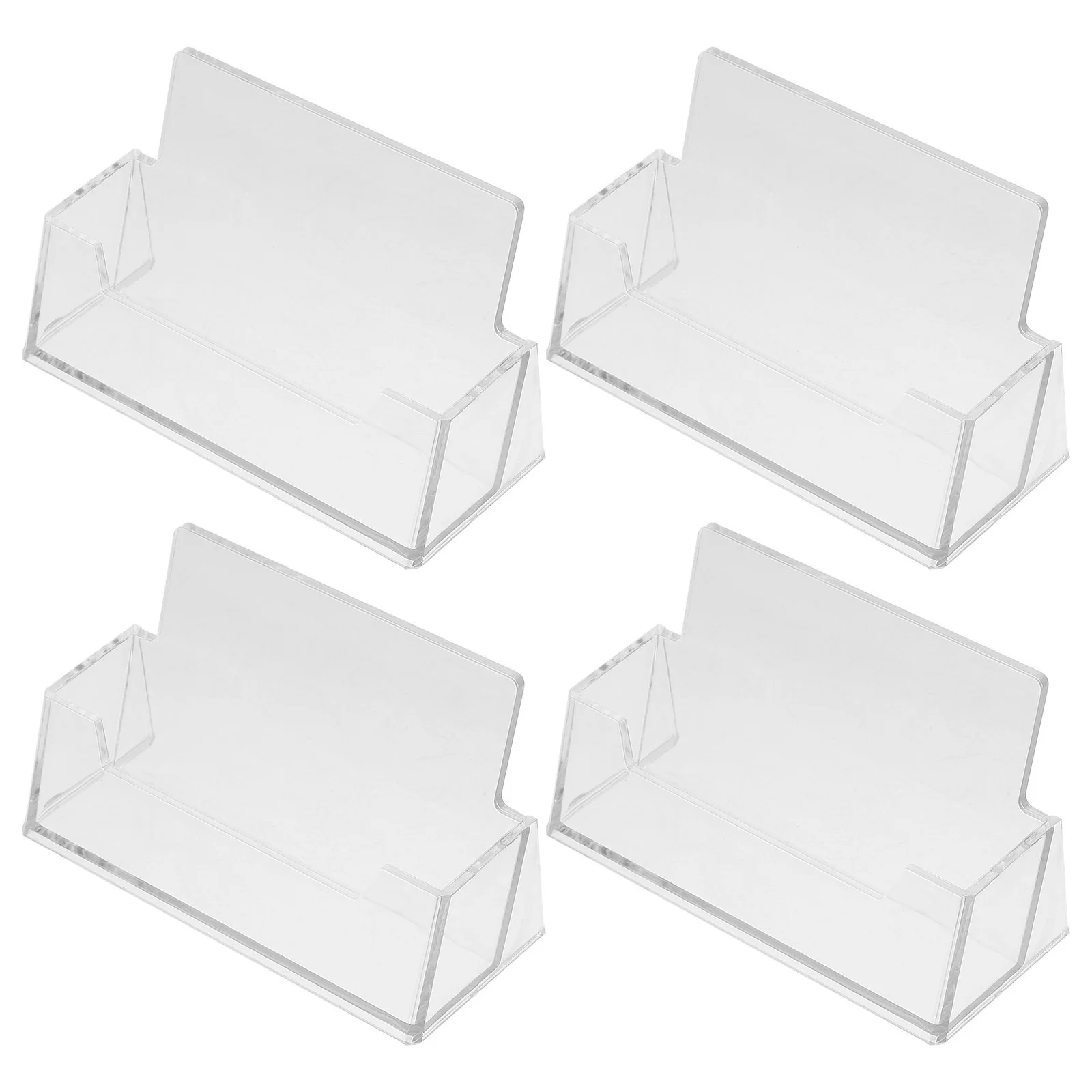4 قطعة حامل بطاقة الاكريليك منظم بطاقة الأعمال مكتب عمل عرض موقف حامل بلاستيك حامل البطاقة حامل بطاقة المكتب #6