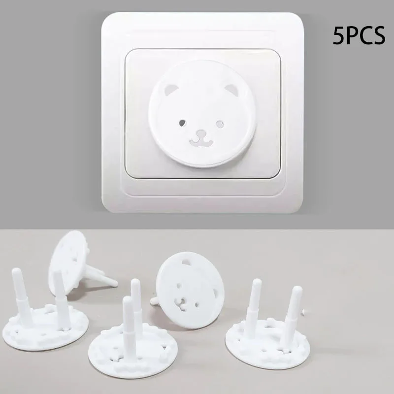 5PCS European Standard Automatic Recovery Socket Hole Protector, Socket Cover, Electrical Outlet Cover, for European Standard Ou