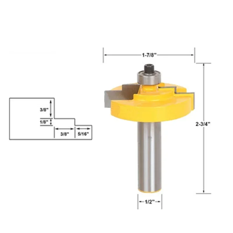 3pcs 12mm 1/2" Shank Picture Frame Line Router Bit C3 Carbide Classical Milling Cutter for Wood Woodworking Tenon
