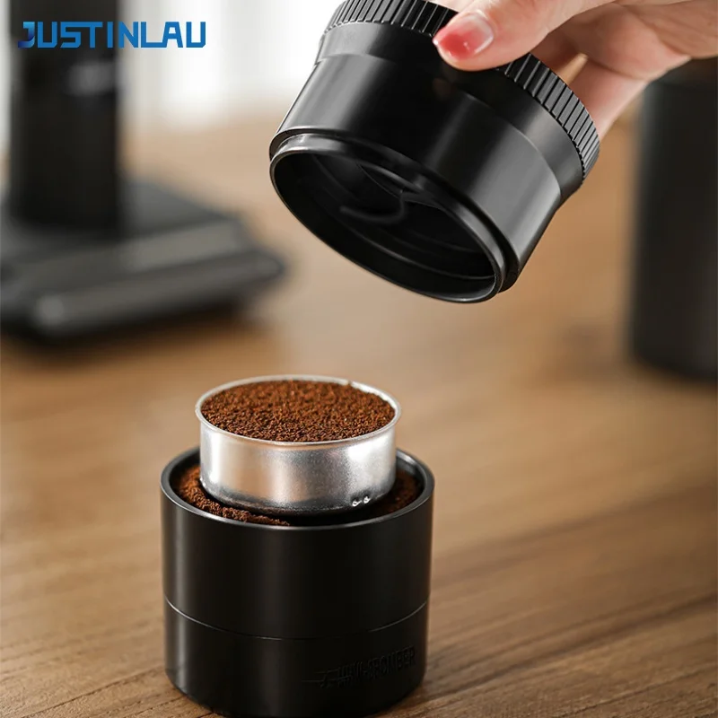 JUSTINLAU Cyclone Coffee Powder Dispenser Reusable Powder Leveler Adaptive Height Coffee Distributor for Moka Pot Barista Tools