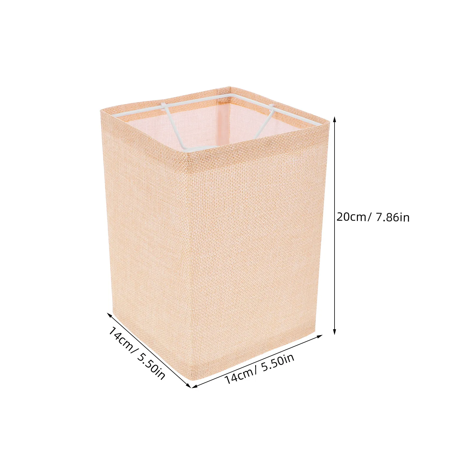 Elegant Square Fabric Lamp Shade for Hotel Guest Room Bedroom Office Decor Soft Warm Light Diffuser Replacement Linen Light