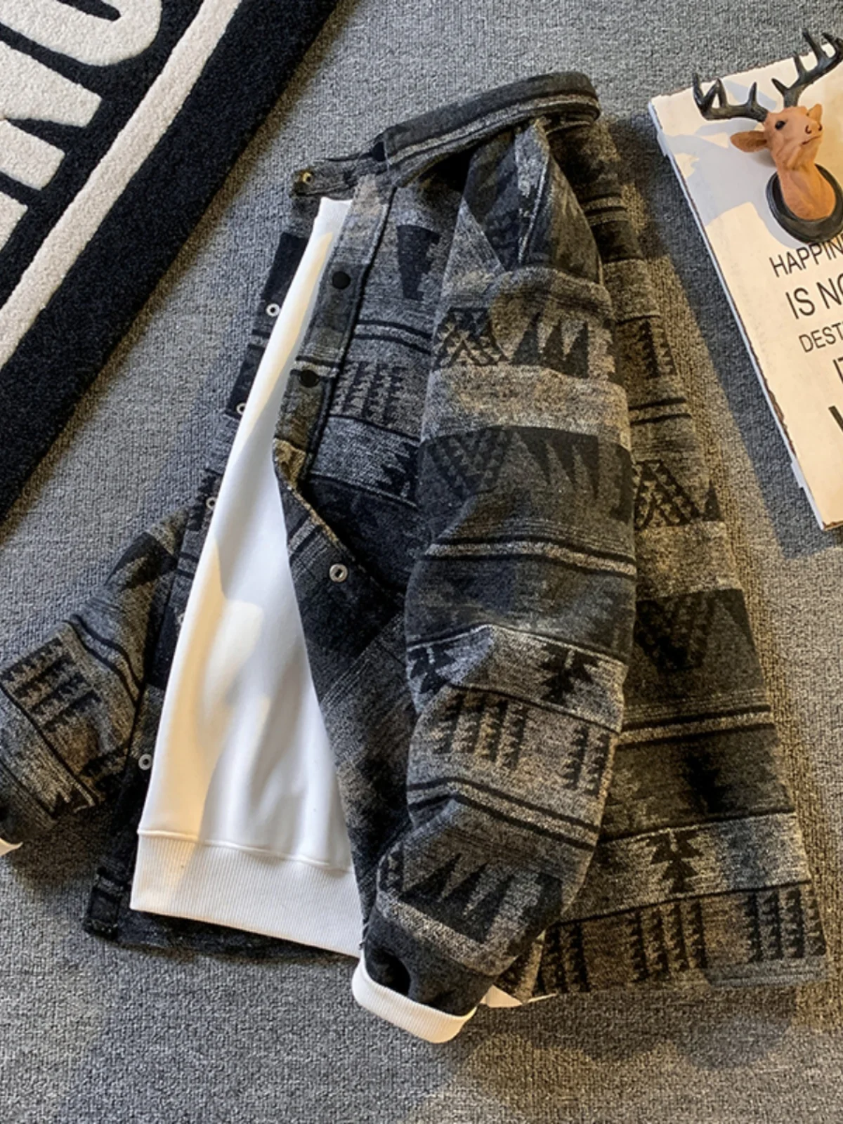 

Мужская шерстяная куртка в стиле ретро, повседневная, с длинным рукавом, осенне-весенняя, модная, брендовая, в национальном стиле, крутая, стильная