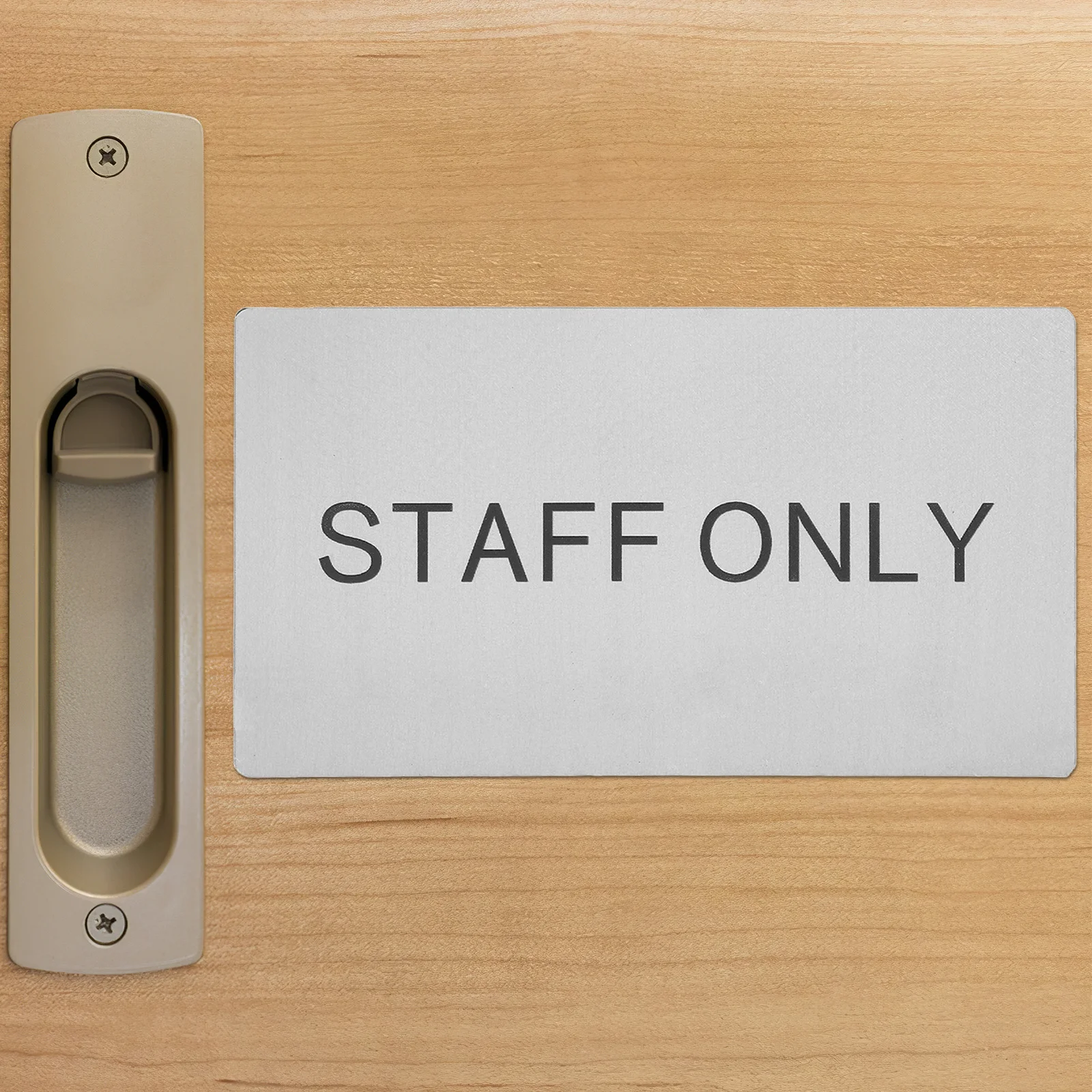 

Staff Only Aluminum Alloy Door Sign Clear Letter Design for Office Store Restaurant Commercial Space Staff Only Plate Wall Mount