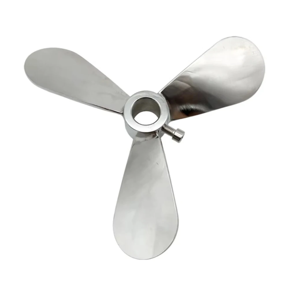 304 Stainless Steel Three-Blade Mixing Impeller, 100mm Diameter for Paint Mixer Disperser Blade