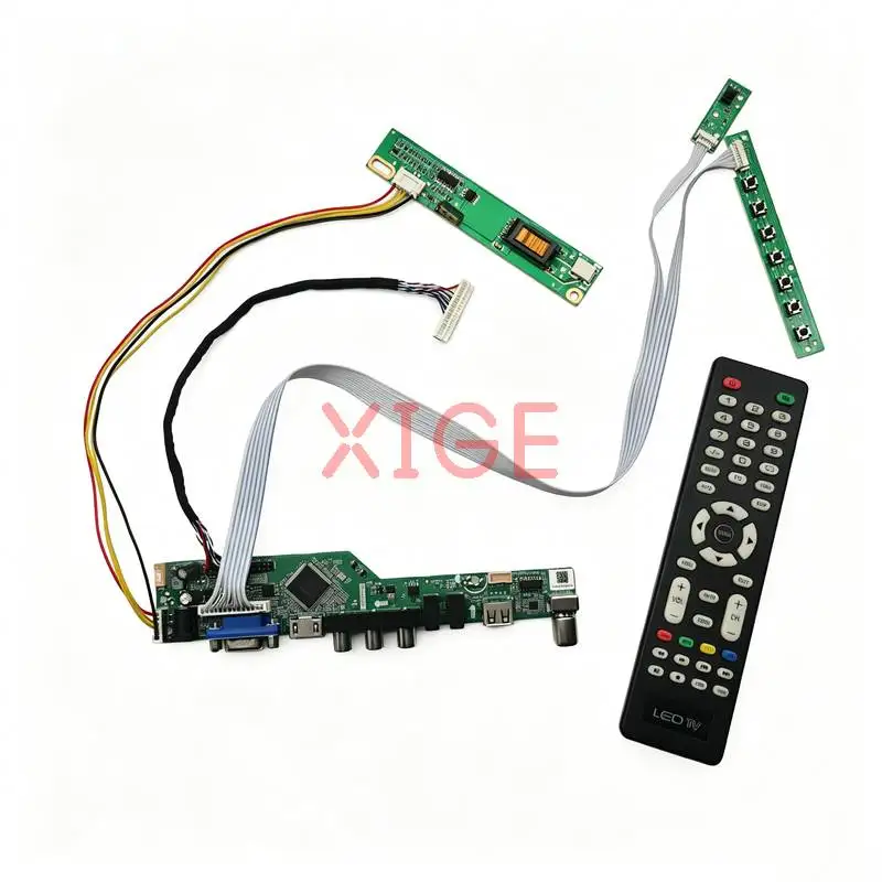 

Screen Drive Controller Board Fit B141XG08 B141XG09 B141XG05 B141XG13 USB+AV+VGA+HDMI 1024*768 30Pin LVDS 1CCFL 1024x768 Kit DIY
