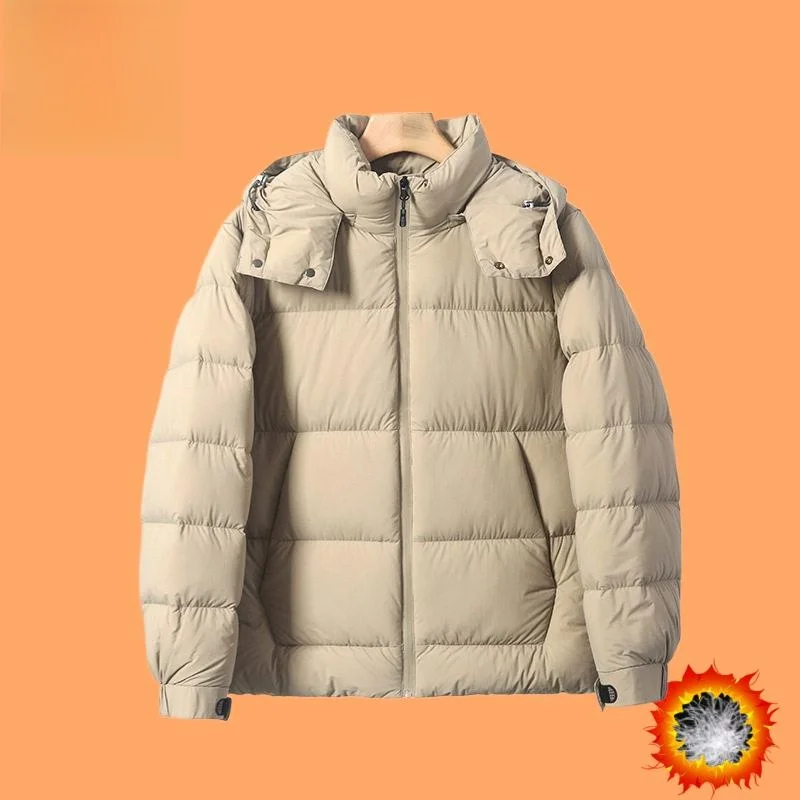 

Зимняя мужская куртка с отстегивающимся капюшоном, утепленная пуховая куртка с длинными рукавами, молодежная мужская одежда, теплая спортивная одежда