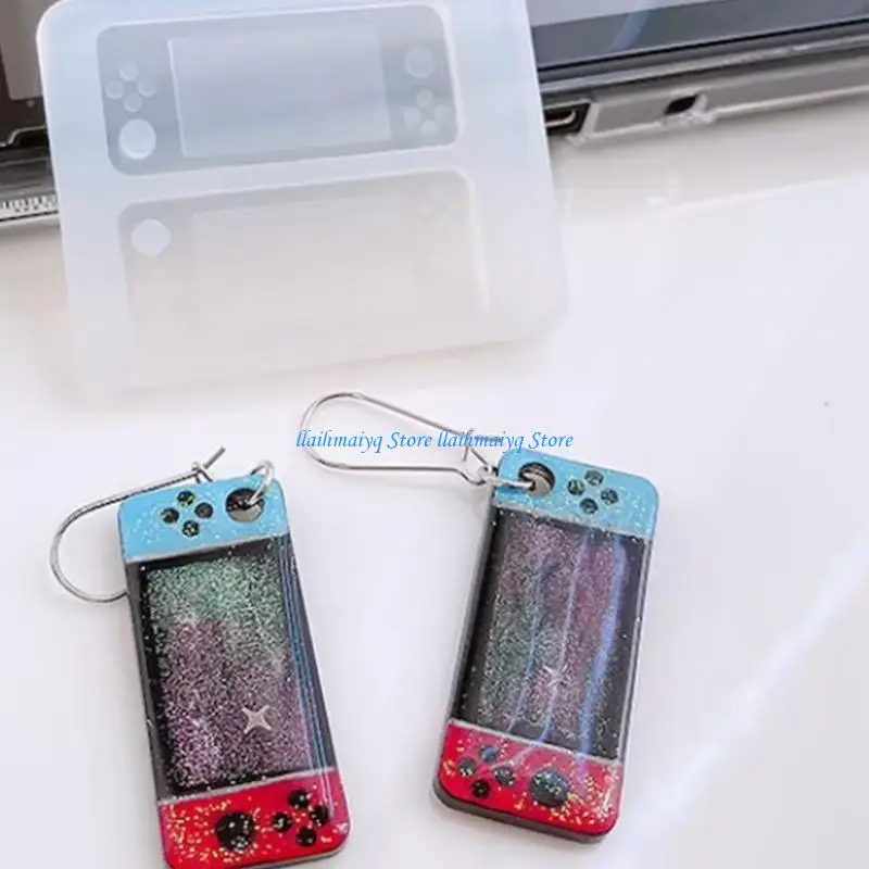 573B Mirror Epoxy Mould Earring Pendant Mold Resin Casting Shaker Molds for Jewelry Keychain Decor Craft Making DIY