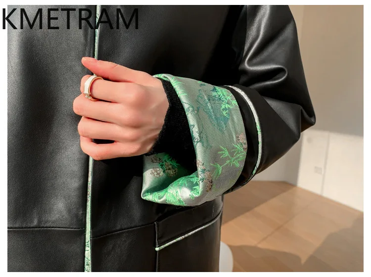 Damska kurtka ze 100% prawdziwej owczej skóry, czarna, dwustronna, skórzana, nowa kolekcja odzieży wierzchniej na jesień 2025, chaquetas.