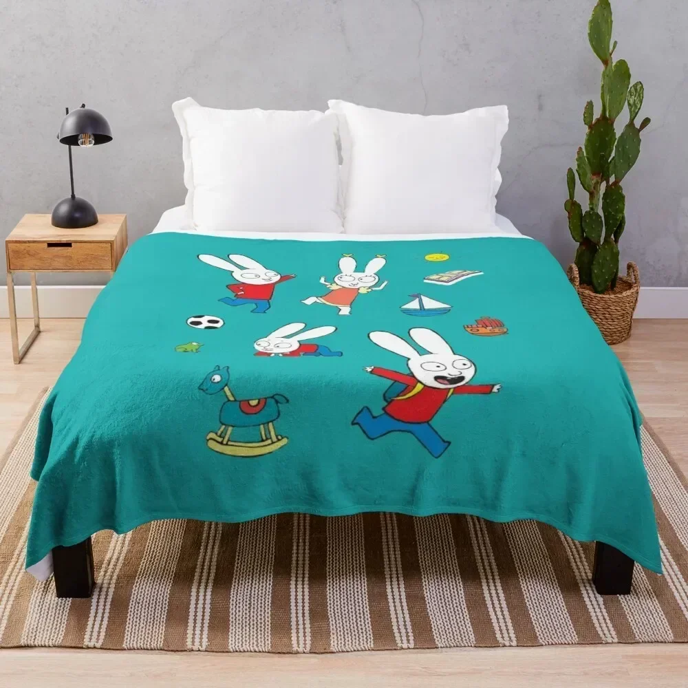 cool simon super rabbit Throw Blanket warm winter Plush Blankets