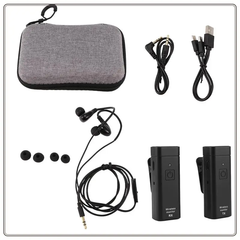 نظام مراقبة سماعات أذن لاسلكي موثوق به، جهاز استقبال إرسال ستيريو IEM احترافي مع إرجاع الأذن في الوقت الحقيقي، أذن لاسلكية