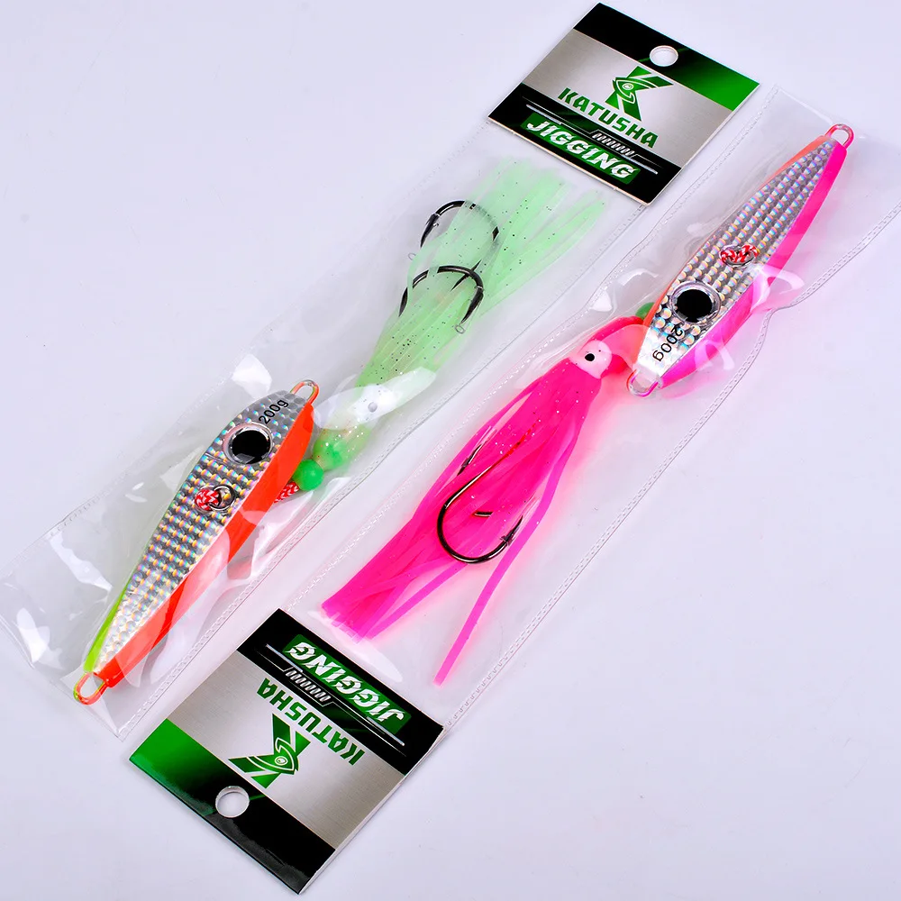 PRO BEROS 60-200g Meeresfischerei-Köder Jigging Metall Slow Pitch Leuchtender Fisch-Tintenfisch-Köder zum Angeln auf Marlin, Schnapper, Grouper – Detail 12