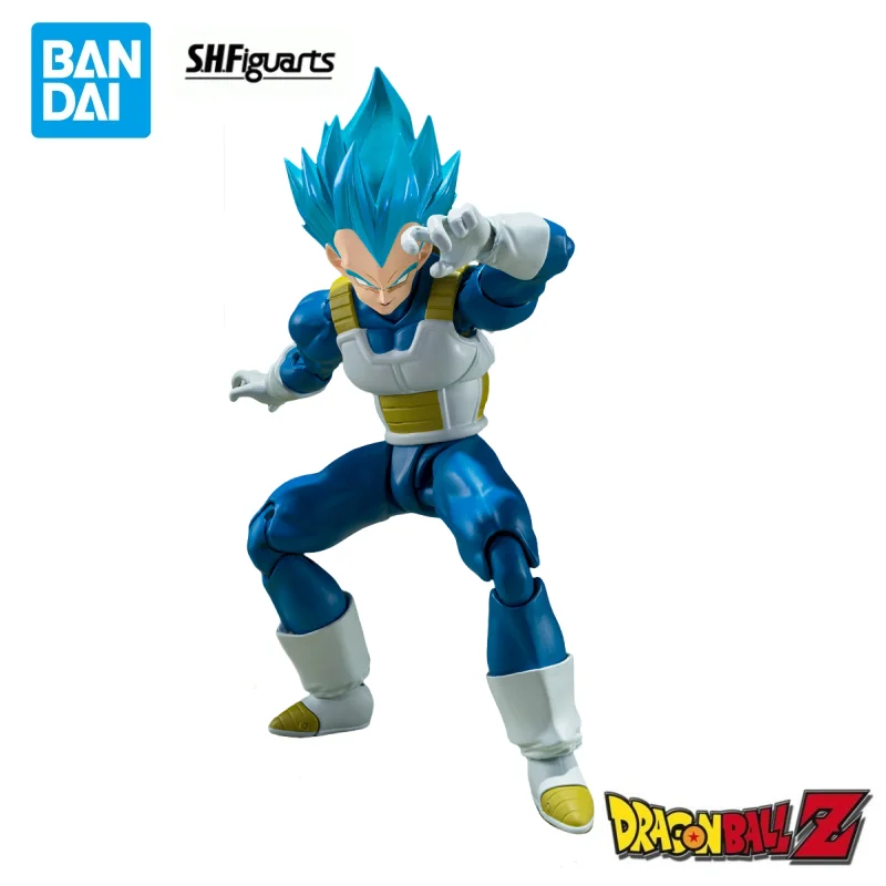 

In Stock Bandai Model Doll Brand New Boxed Dragon Ball Shf Vegeta Super Saiyan Original Anime Characters Garage Kit Collectible