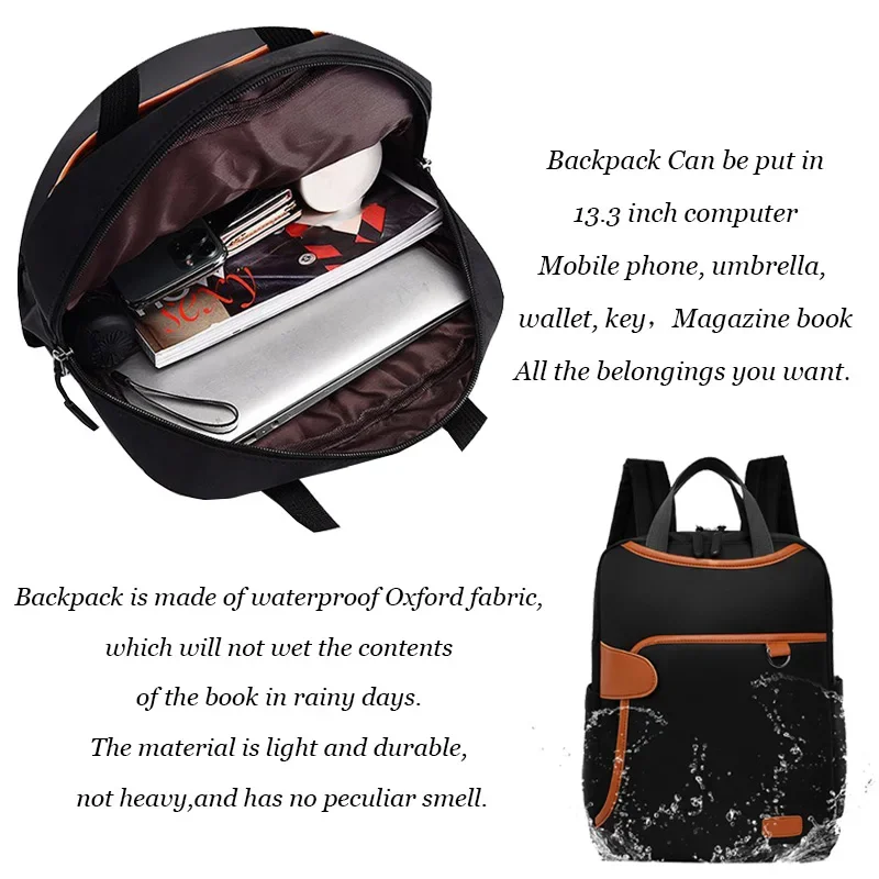 Mochila portátil à prova dwaterproof água para a escola das senhoras mochila multifuncional mochila de negócios do sexo feminino saco de estudante
