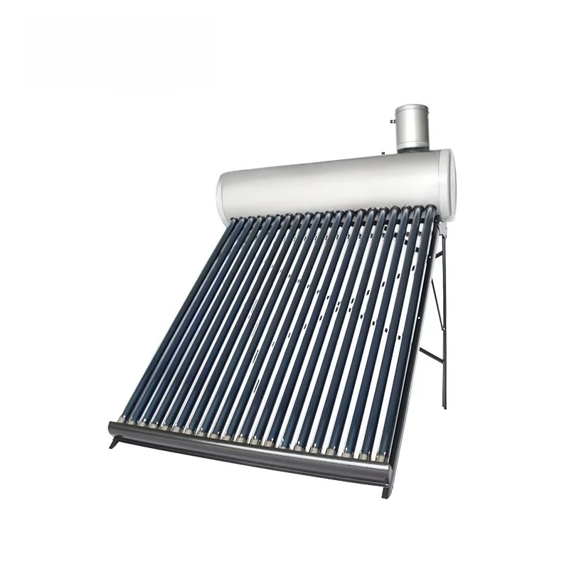 Freestanding 200-Liter Evacuated Tube Solar Water Heater Stainless Steel Tanks Electric Solar Powered for Outdoor Garage Hotel