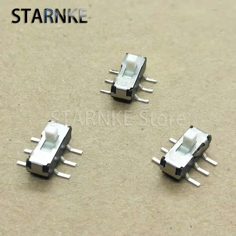 50PCS MS22D 6Pins 2 Position SMD Toggle Switch Small Sliding Switch Handle Height 2MM Microswitch