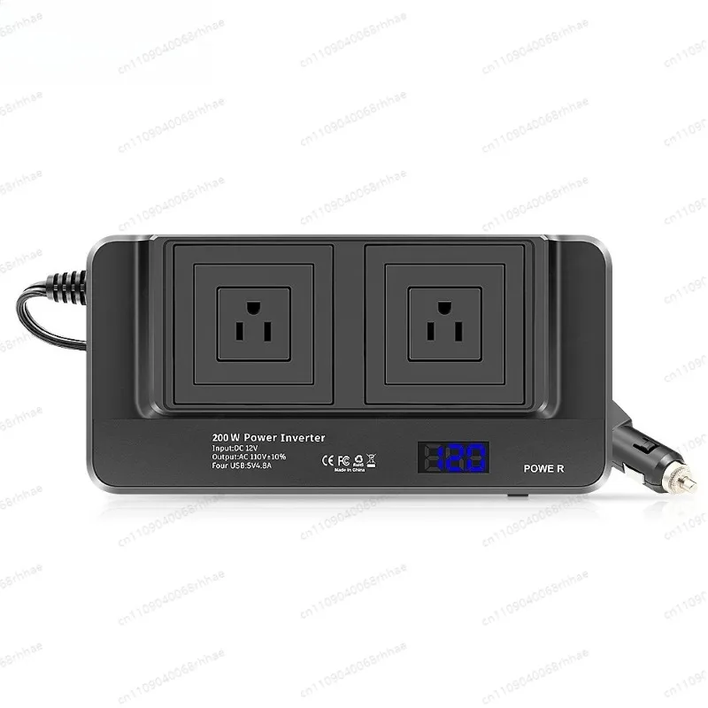 200W car inverter 12v to 110v US standard socket power converter booster