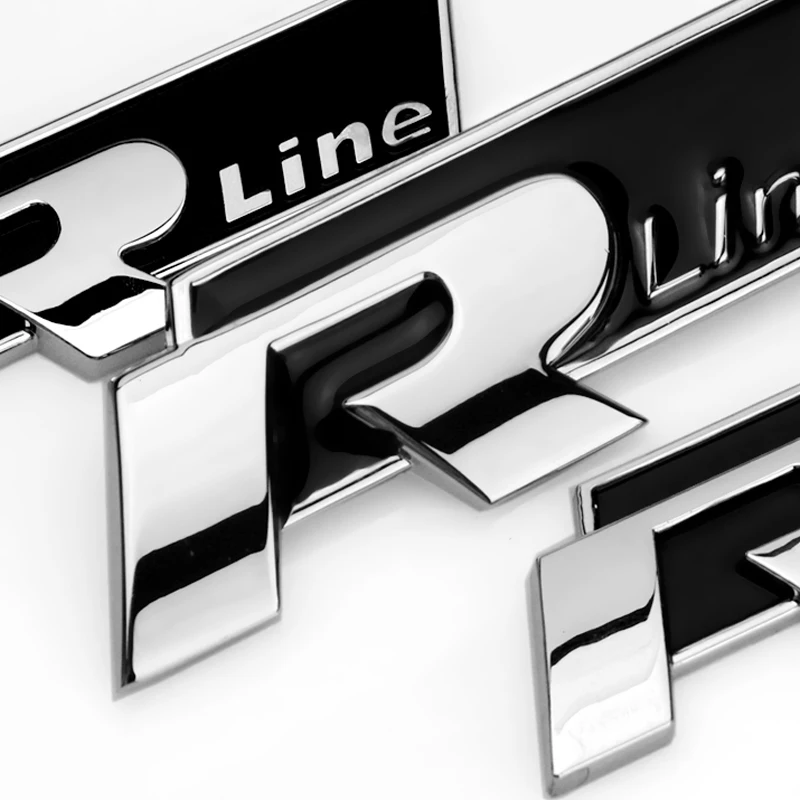 3D Metall R-Logo Aufkleber Auto Heckklappen-Emblem Aufkleber für VW GTI Polo Passat B8 Golf MK6 MK7 Tiguan Jetta Beetle CC ID.3 B6 – Detail 3