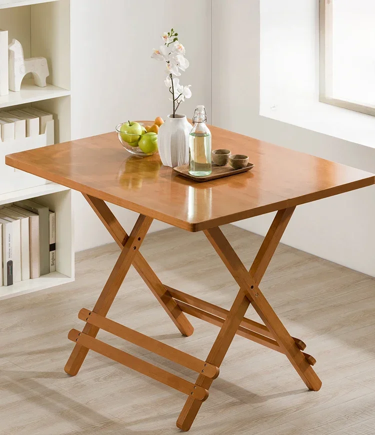 

Household dining rectangular round small apartment portable simple household table