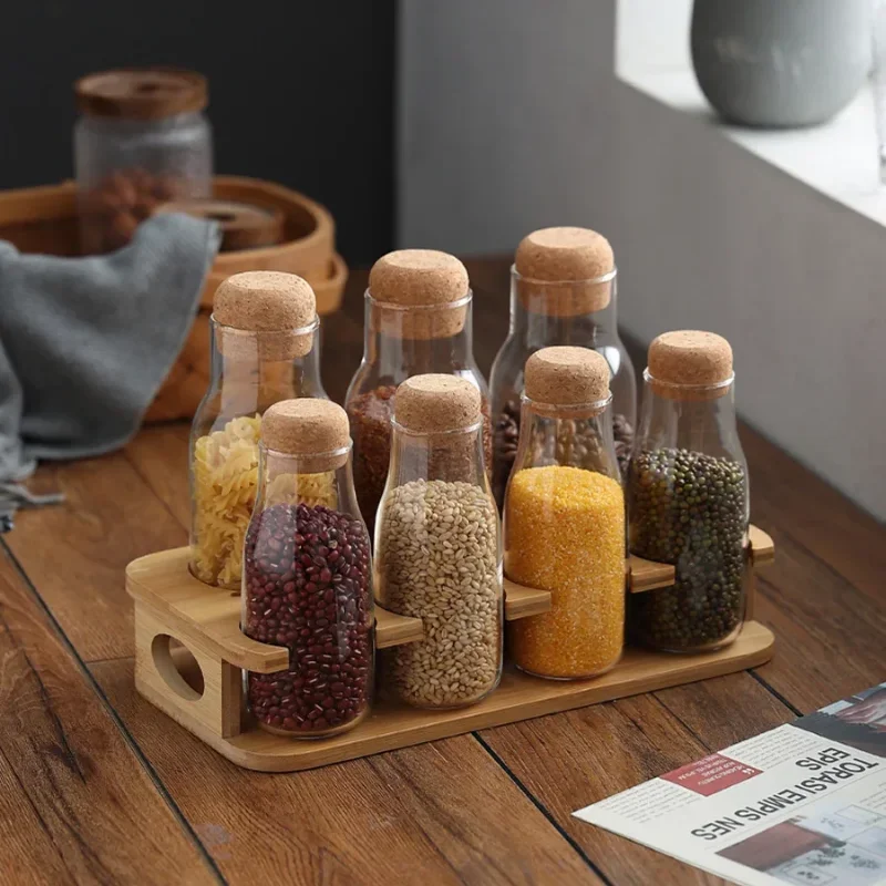 

sealed glass jar snack and tea storage moisture proof and dustproof kitchen grain storage household container