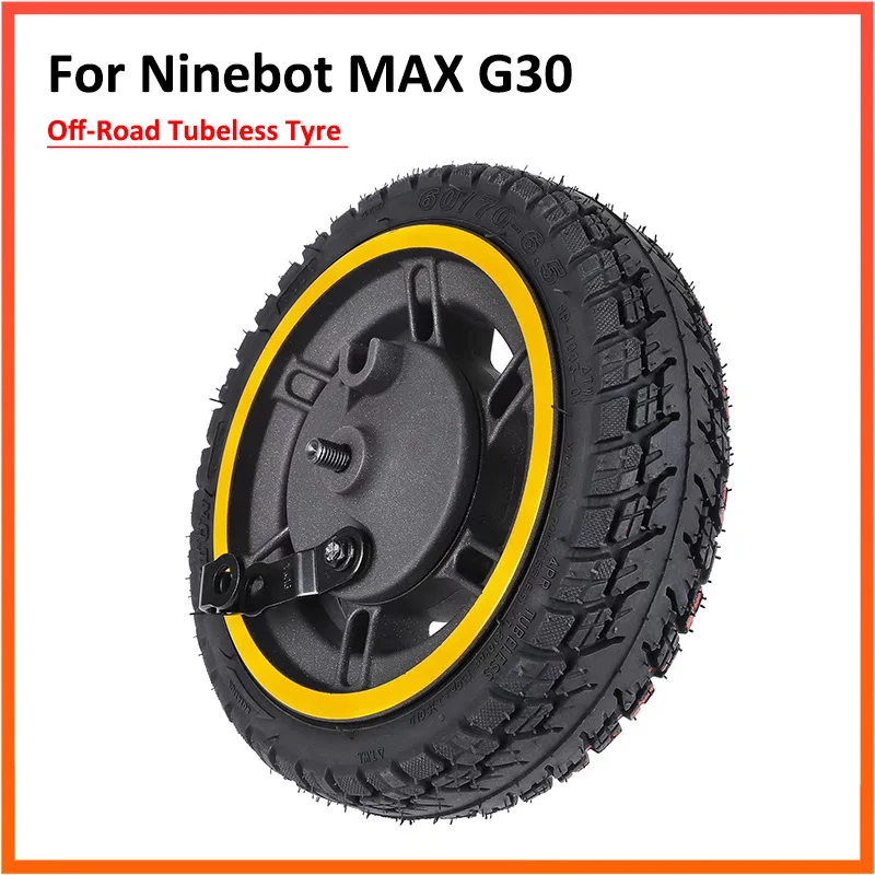 Off-Road Tubeless Tyre For Ninebot Max G30 G30D G30LP Electric Scooter 10inch 60/70-6.5 Thickened Outer Tire With Valve