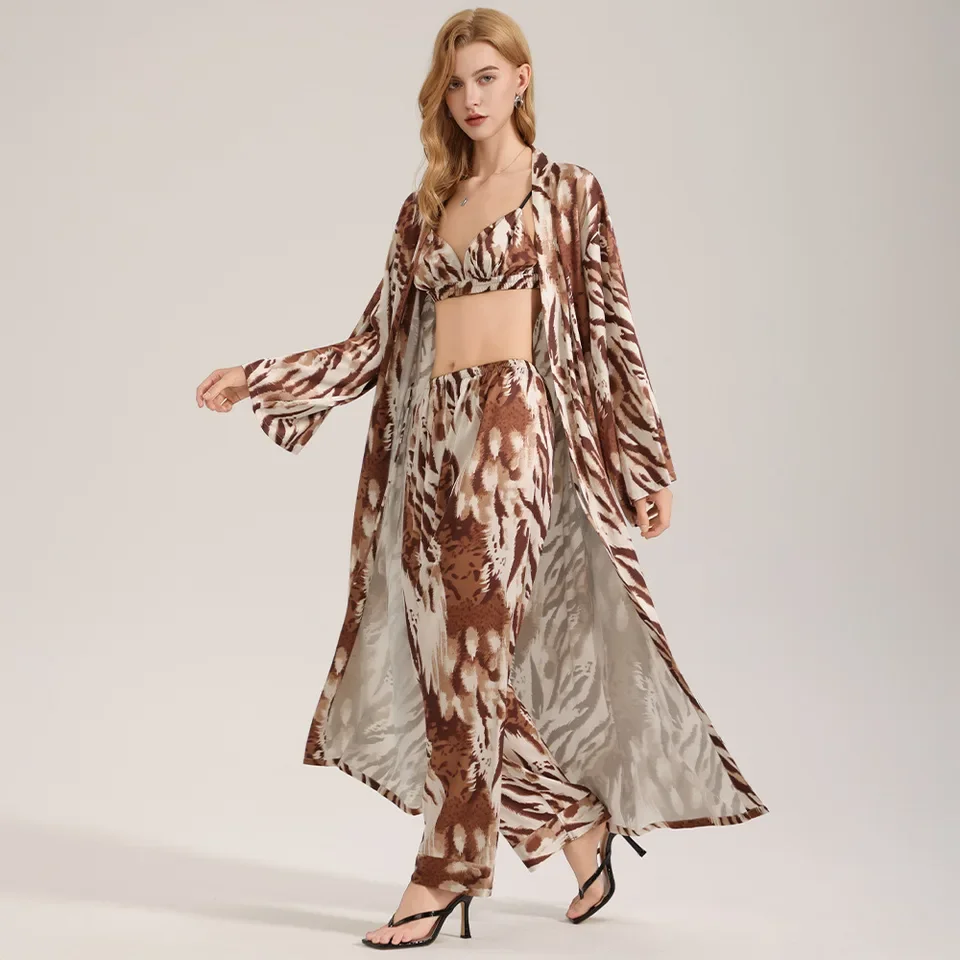 pyjama-en-satin-imprime-leopard-imprime-zebre-pour-femmes-robes-longues-pantalons-longs-ensemble-trois-pieces-a-lacets-vetements-de-maison-en-soie