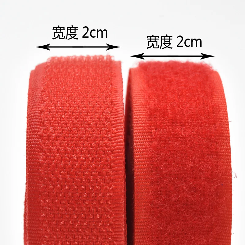 1/3/5/24M Length  Sew on Hook and Loop Colour 20mm Non-Adhesive Fabric Fastener Interlocking Tape Nylon Strips Sticky DIY 20mm