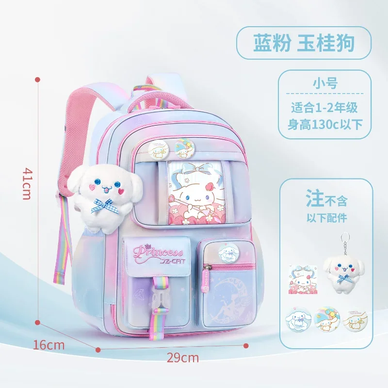 Sanrio-mochila escolar Clow M para estudiantes, mochila ligera y de gran capacidad con protección de la columna vertebral de dibujos animados para niños, nueva