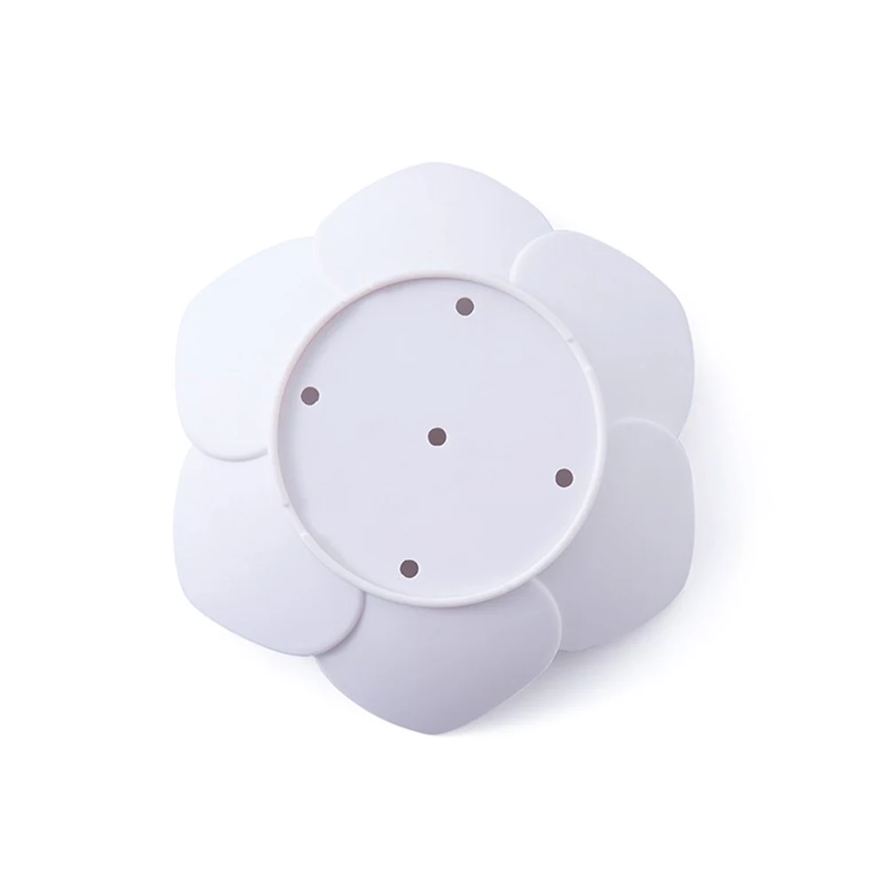 

Silicone Dish Flower Shape Drain Holder Sanitary Soap Tray Soap Case for Bathroom Kitchen Sink Use