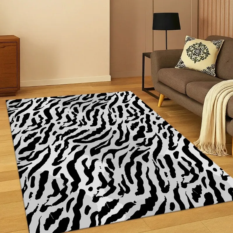 ثلاثية الأبعاد زيبرا شريط ليوبارد طباعة النمر شريط السجاد البساط لغرفة اللعب غرفة نوم غرفة المعيشة أريكة ممسحة ديكور ديكور غرفة نوم السجاد #3