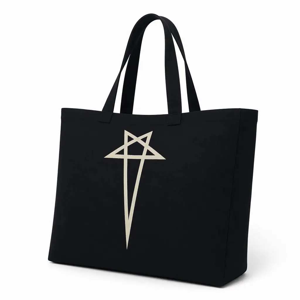 Owen Seak Men's Handbag Canvas Casual Unisex Handbag Black Softback Women's Shopping Bag