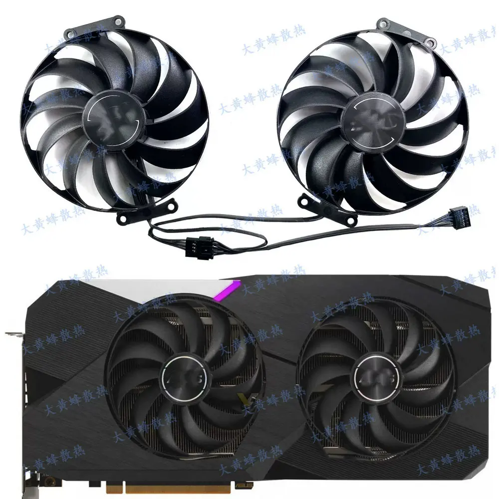New Cooling Fan for ASUS RX6600 RX6600XT RX6700XT DUAL Video Card