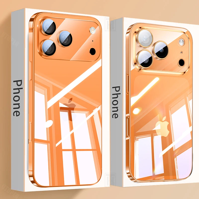 حافظة جديدة كاملة الحماية رفيعة للغاية وشفافة من مادة البولي يوريثان لهاتف آيفون 17 Air 16 15 14 13 12 11 Pro Max Plus غطاء ناعم عالي الدقة #1