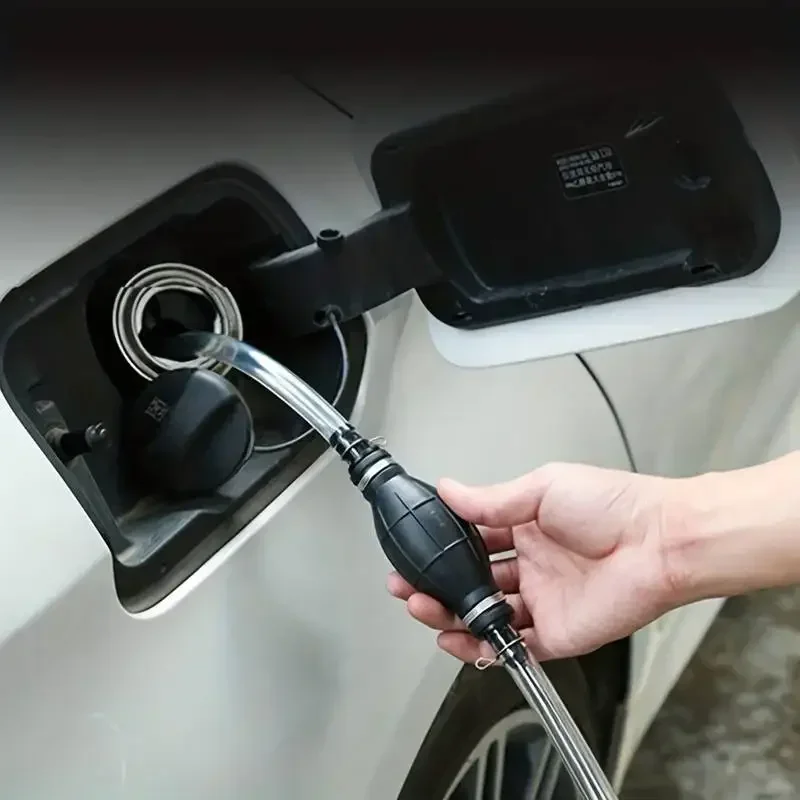 8mm Manual Fuel Pump Pipeline Rubber Aluminum Manual Fuel Primer Bulb Diesel  Delivery Pump Automobile Ship