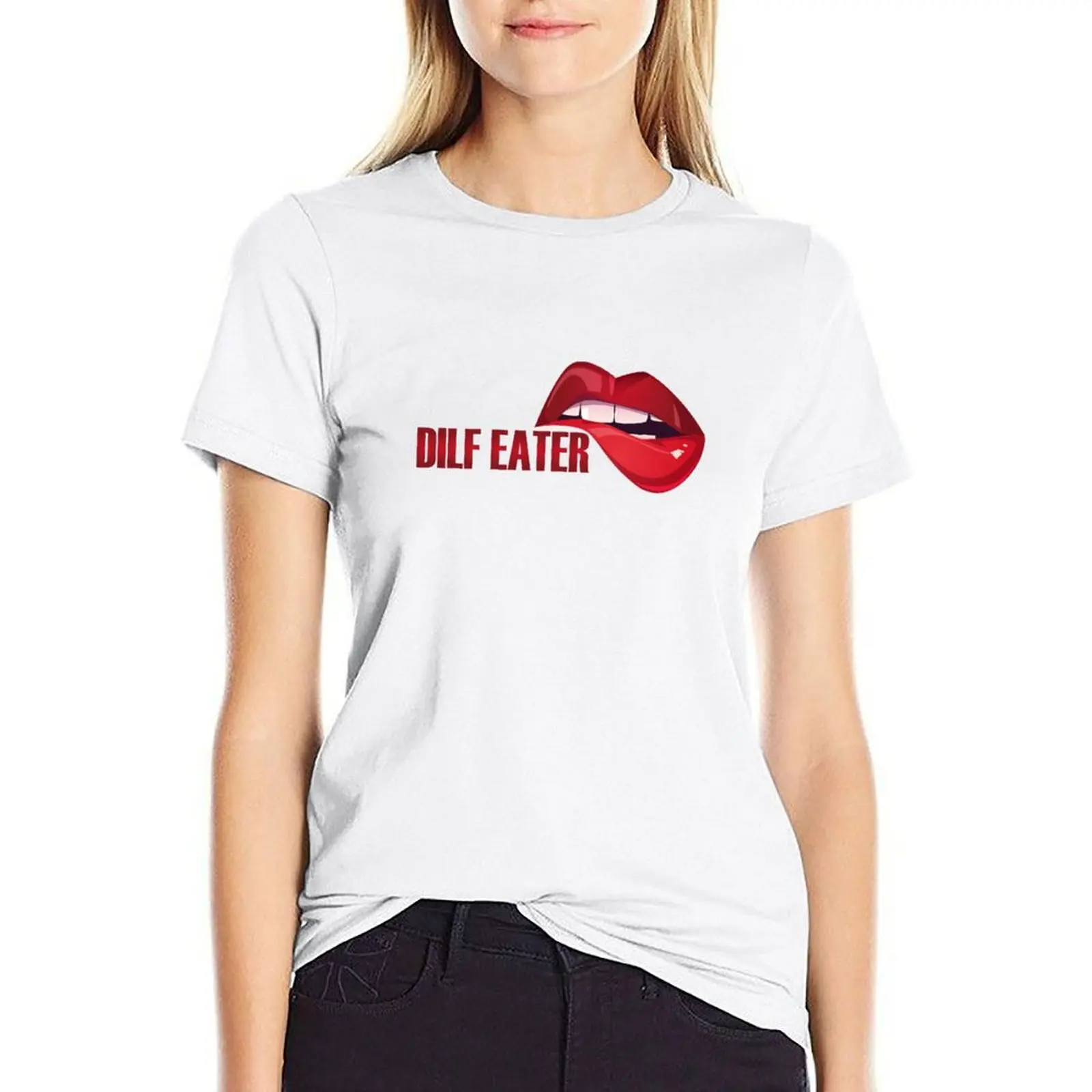 

DILF EATER T-shirt Female clothing animal print shirt for girls woman t shirt