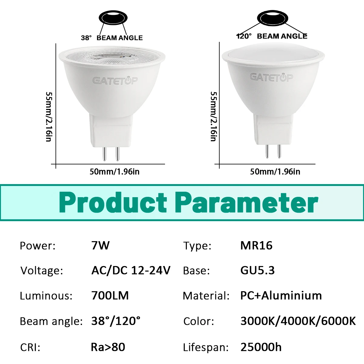 10PCS Square Embedded Ceiling Spotlight Kit AC DC 12V 24V Adjustable 90degree Light White Black Round Light Gu5.3 Lamp Holder