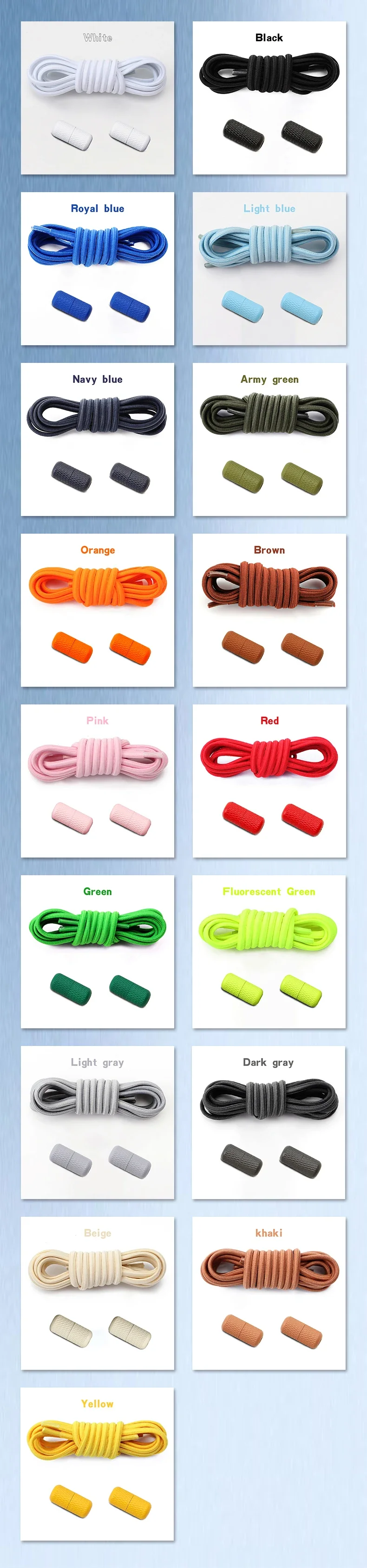 1Pair Round Elastic Laces No Tie Shoelaces Metal Capsule Buckle Shoelace Without Ties Sneakers Basketball Laces Shoe Accessories