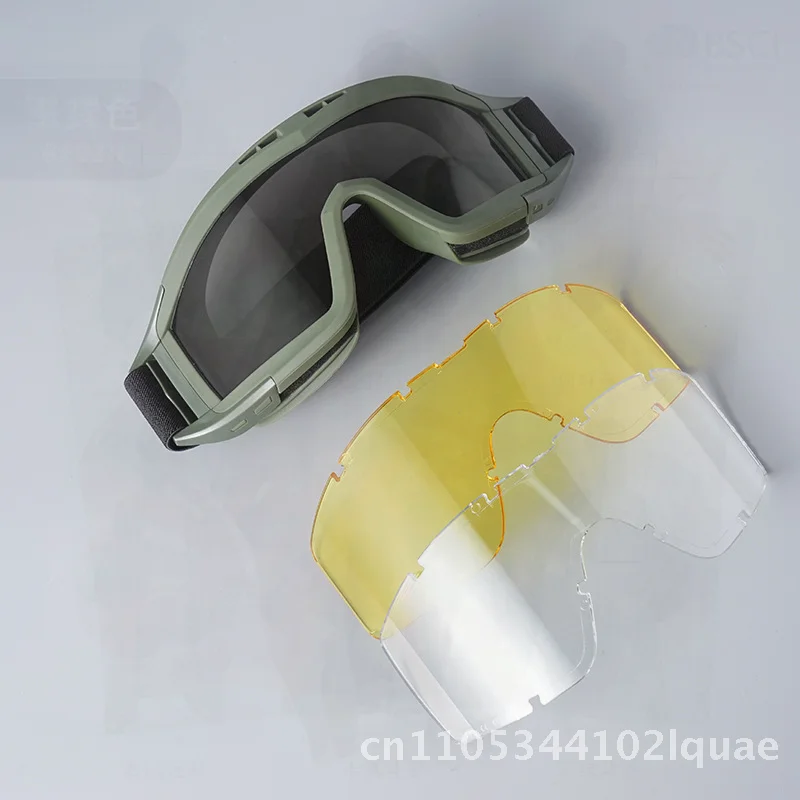 

Desert Locust Windproof Anti-impact Tactical Goggles Unisex Full Frame Sports Motocross Riding Glasses Interchangeable Lenses