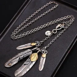 Classic Feather Necklace Set Hip Hop Punk Style Chains Exquisite Pendant Men Business and Domineering Banquet Jewelry