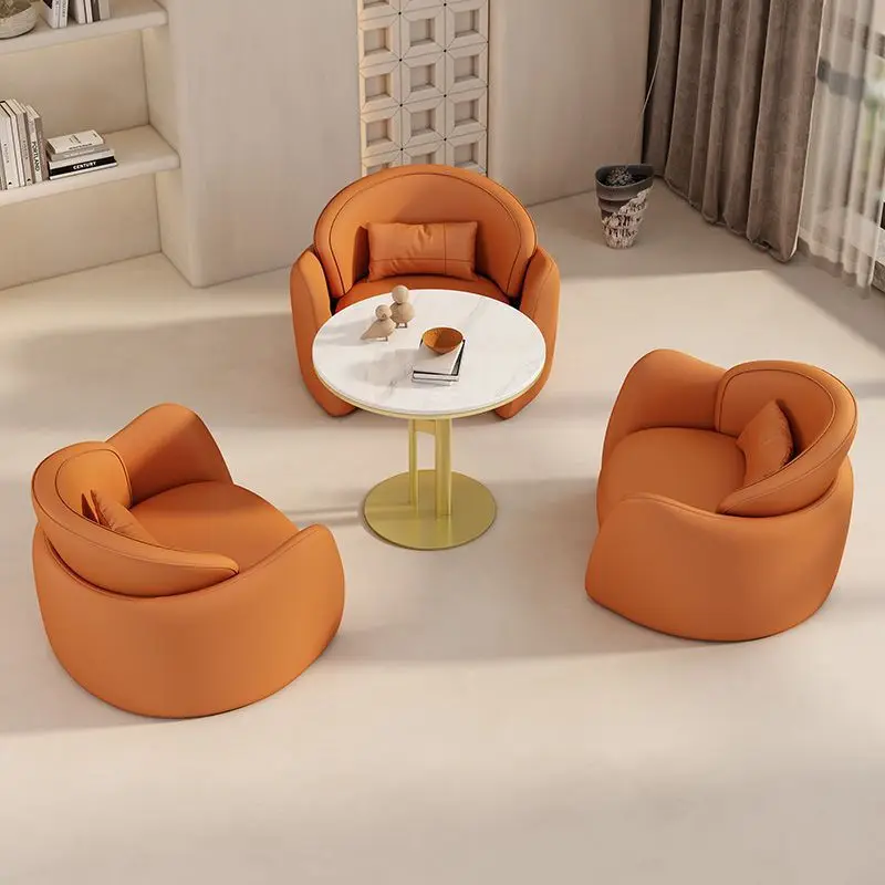 Wholesale Office Leather Sofa Chair Luxury European Style Modular Design With Privacy Features For Hotel Use
