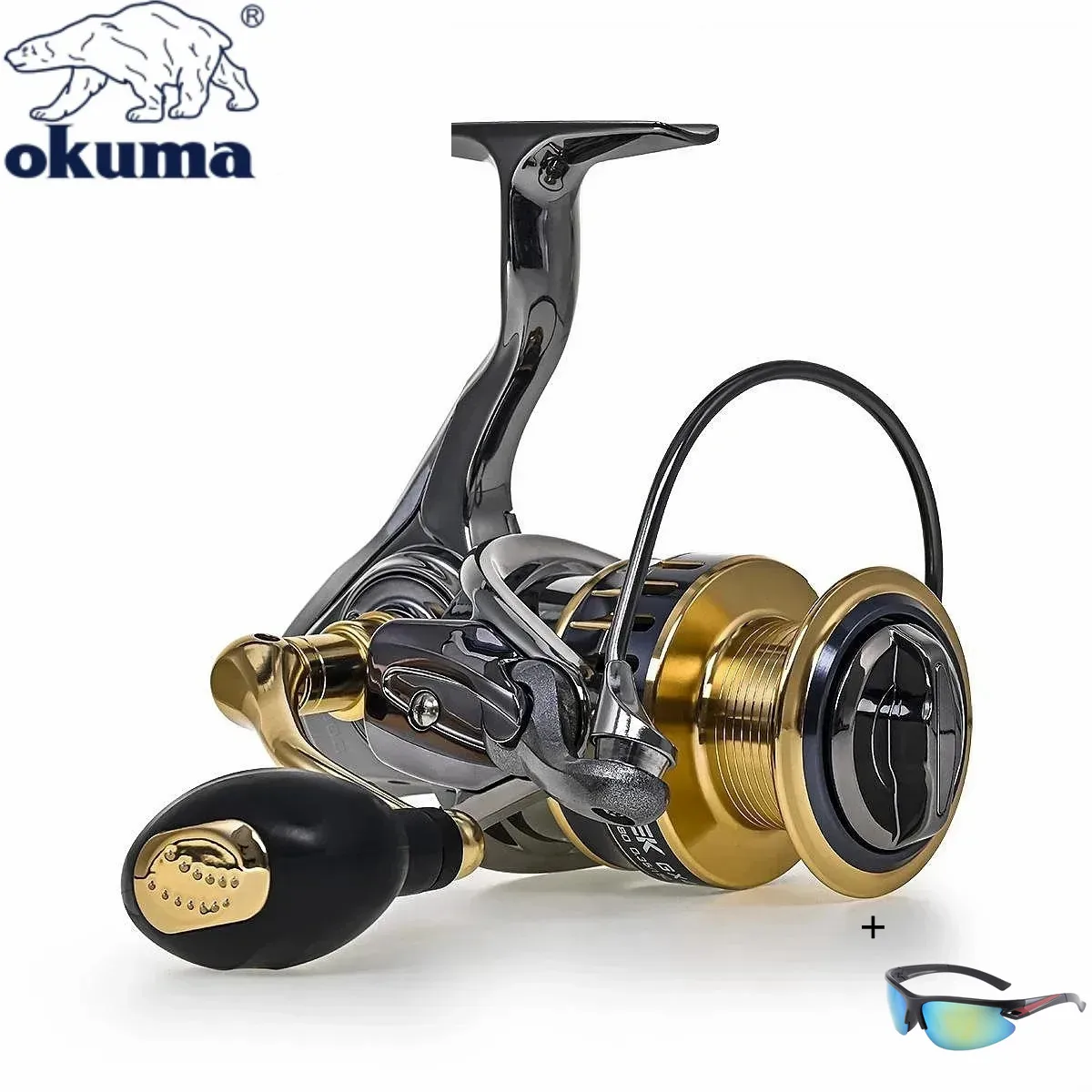 okuma alta velocidade pesca girando carretel anti corrosao isca carretel carcaca agua salgada agua doce mar pesca ferramentas 551 01