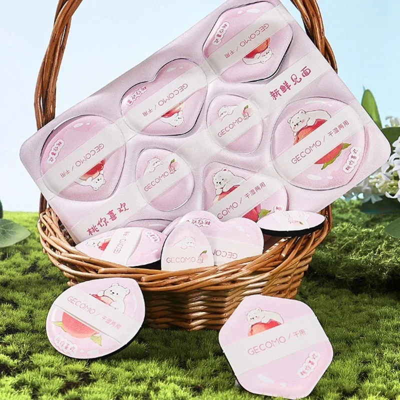 8 ชิ้นพัฟเครื่องสำอางแบบนุ่มเครื่องสำอางค์พัฟเครื่องปั่นชุดหลายรูปทรงสัมผัสนุ่มฟองน้ำสำหรับแต่งหน้าทุกวันเครื่องมือความงาม