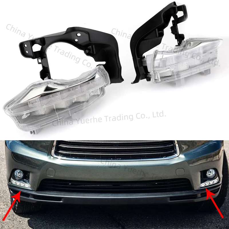 

For Toyota Highlander 2014 2015 2016 Car DRL LED Fog Lights Headlight Driving Lamps Front Bumper Fog Lamp 814300E020