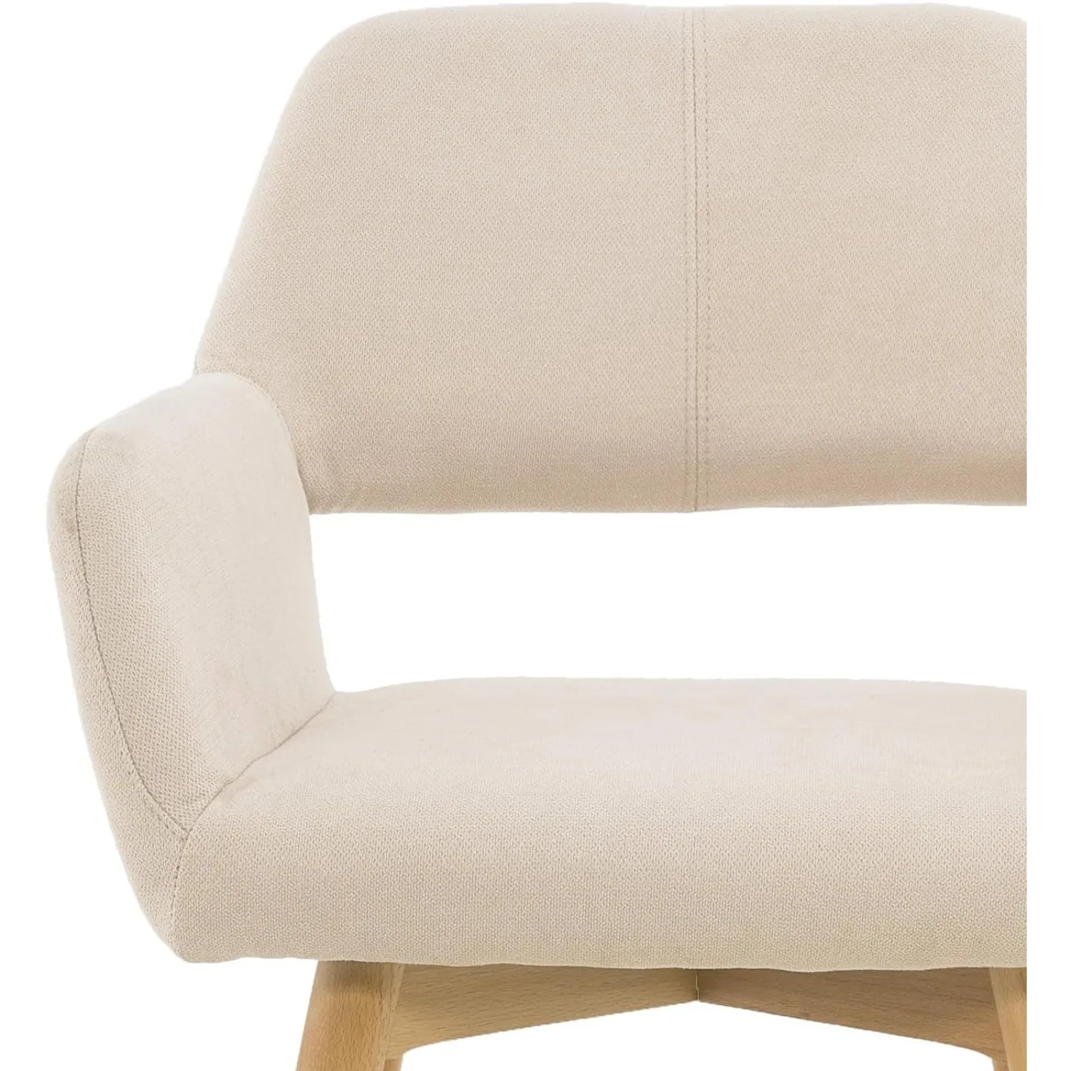 كرسي مكتب. كرسي زينة بدون عجلات، كرسي مريح لتناول الطعام وغرفة النوم وغرفة النوم والمكتب المنزلي. بيج