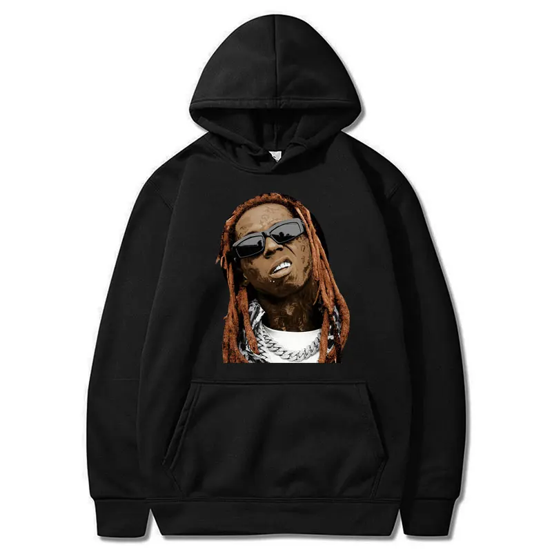 

Rapper Lil Wayne Graphic Retro Hoodie Hip Hop Gothic Punk Pullovers Men Women Oversized Fashion Fleece Tracksuit Streetwear Male