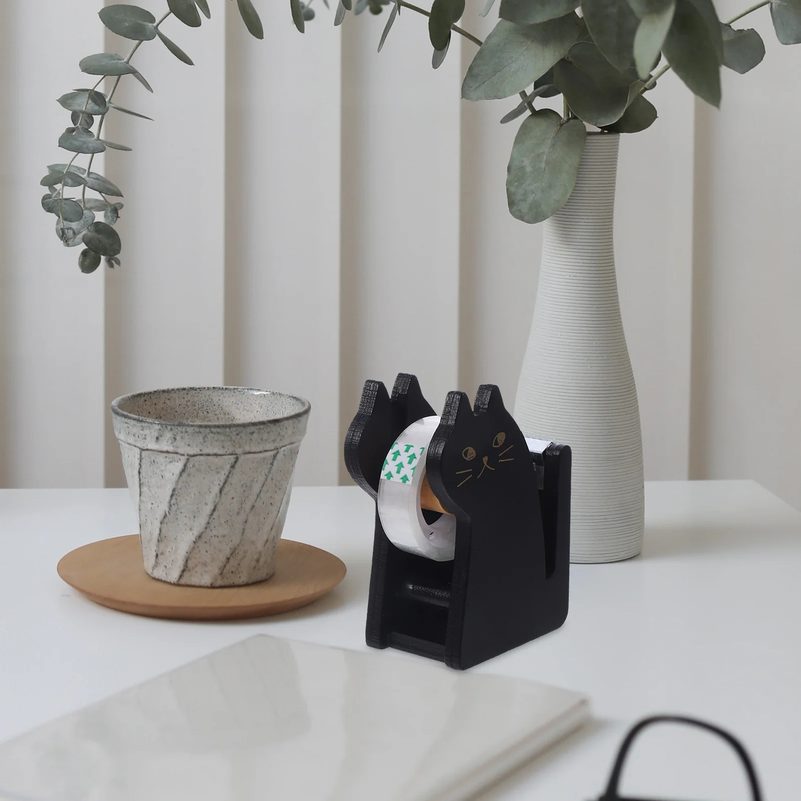 Soporte de cinta de animales Vintage, dispensador práctico de aleación de aluminio de ratán magnético para oficina, 2 uds.