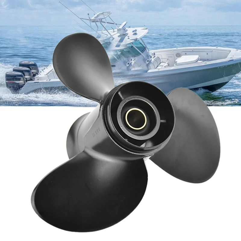 9.9X10 Marine Engine Outboard Propeller 10 Spline Teeth 3 Blade Rotating Propeller For Tohatsu Mercury Nissan 25Hp-30Hp