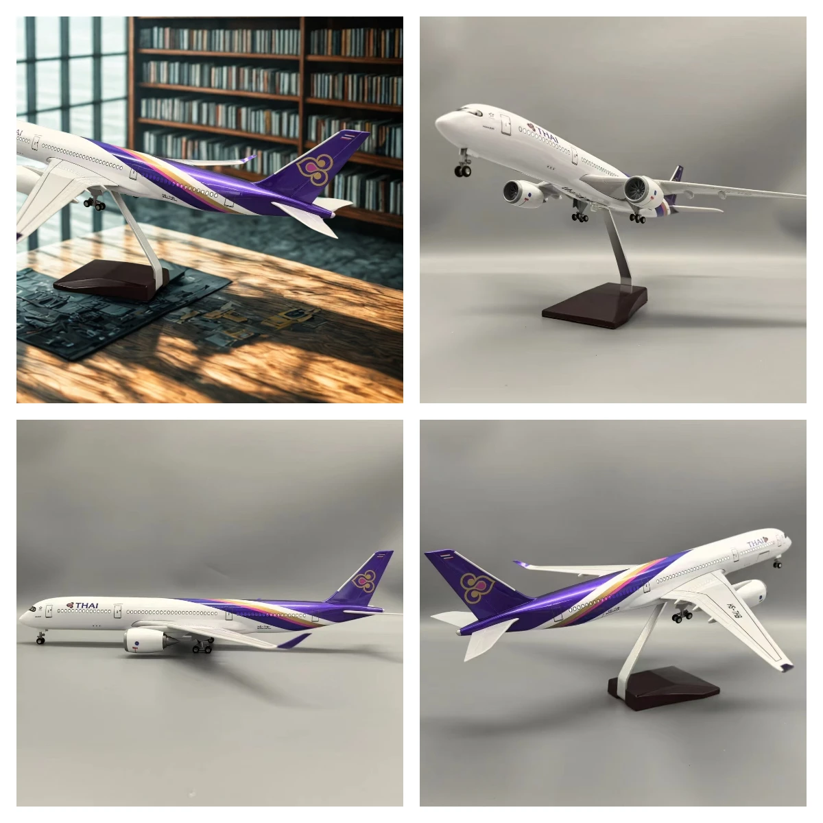 

47 см масштаб 1:142 реплика модели самолета тайские воздушные пути A350 модель пассажирского самолета игрушка тайская модель самолета подарок на день рождения