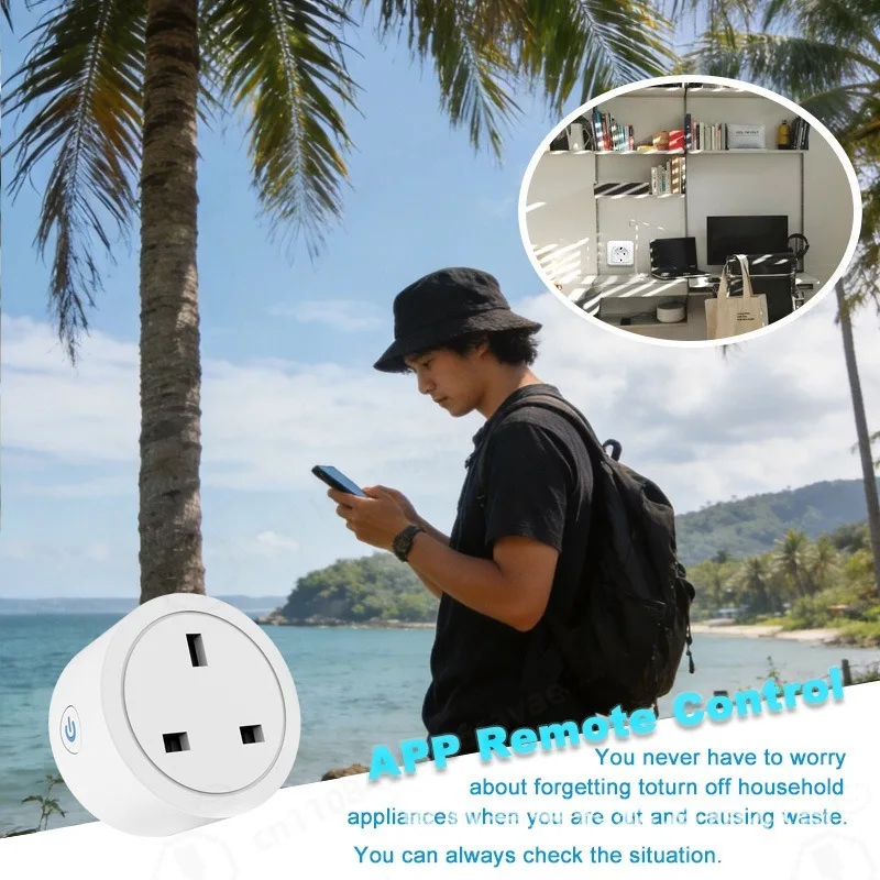 16A  Smart Socket 5G WiFi Power Monitoring Timer Switch APP Voice Remote Control Power Statistics Smart Outlet