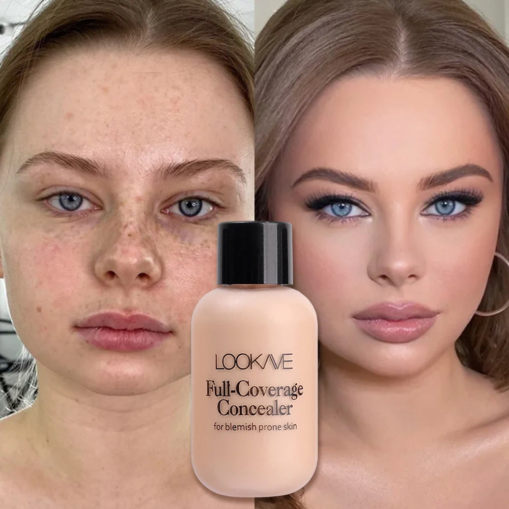 Waterproof Concealer Foundation Cream Matte Moisturizing Lasting Covers Acne Marks Dark Circles Brighten Face Makeup Cosmetics